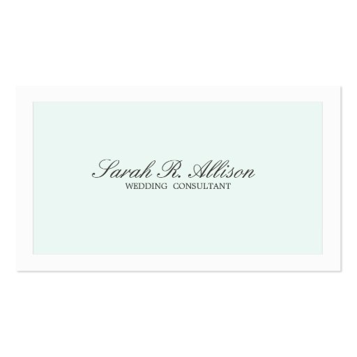 Elegant Formal Professional Blue Business Card (front side)