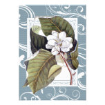 Elegant Formal Southern White Magnolia RSVP Personalized Announcement