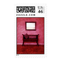 Elegant Foyer Settee Seat Mirror Interior Design Stamps
