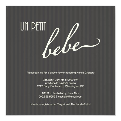 Elegant French Baby Shower Card Zazzle