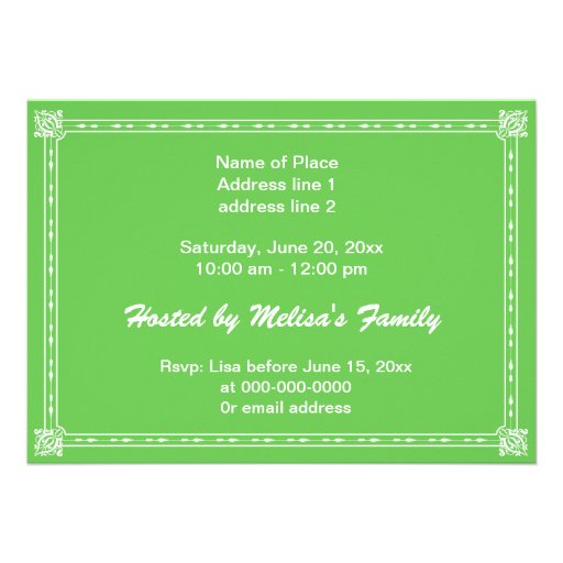 Elegant, fresh summer green chevron graduation custom invites
