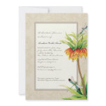 Elegant Fritillaria n Dragonfly Bridal Shower Custom Invitation