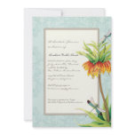 Elegant Fritillaria n Dragonfly Bridal Shower Personalized Announcement