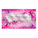 Elegant Fuchsia Lavender Damask Swirl Business Cards