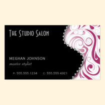Elegant Fuschia Swirly Swirl Business Card business cards