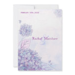 Elegant Garden Purple Hydrangeas Floral Wedding Invite