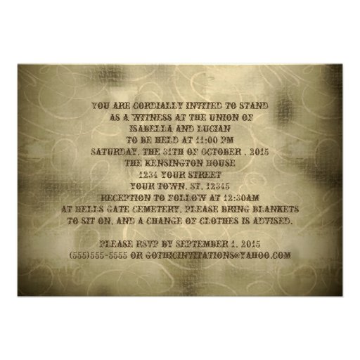 Elegant Gears Steampunk Wedding Invitations