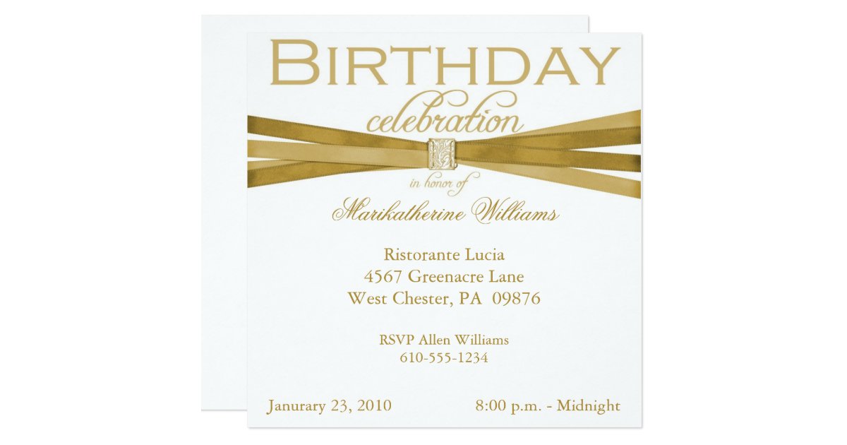 Elegant Generic Birthday Party Invitations | Zazzle