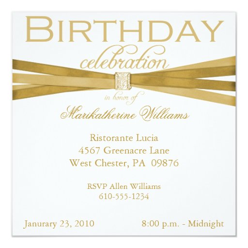 Elegant Generic Birthday Party Invitations | Zazzle