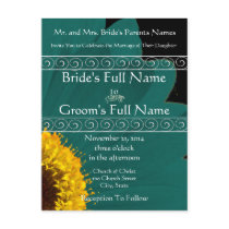 Elegant Gerber Daisy Wedding Invitation postcards