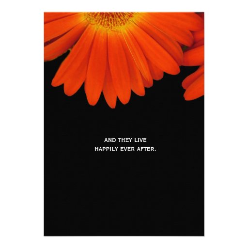Elegant  gerbera daisy flowers wedding custom announcement