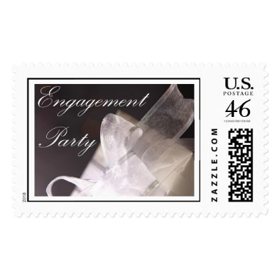 Elegant Gift (1) Engagement Party Postage Stamps