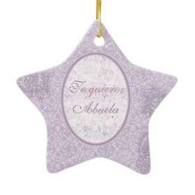 Elegant gift for grandmother Double-Sided star ceramic christmas ornament