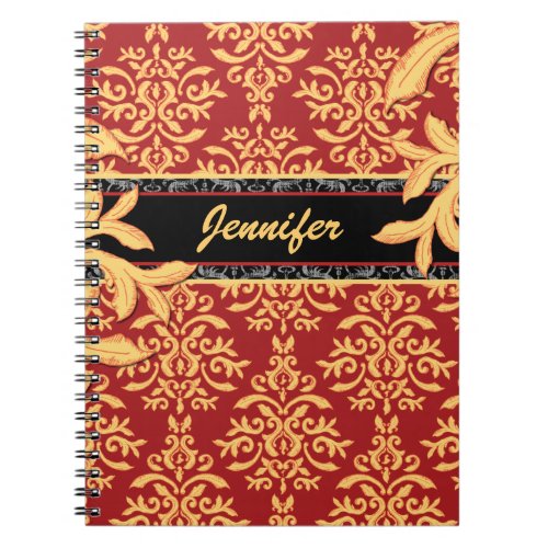 Elegant Gilded Red and Gold Damask Notebook – Today’s Best Award on November 5, 2011