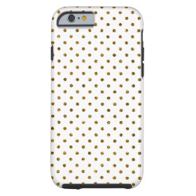 Elegant Girly Cute Polka Dots Glitter Photo Print Tough iPhone 6 Case