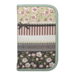 Elegant Girly White Lace And Pink Roses Folio Planners