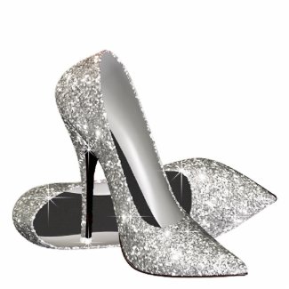black sparkly high heel shoes