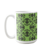 Elegant Goddess Damask  Pattern coffee mug mugs