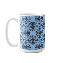 Elegant Goddess Damask  Pattern coffee mug mugs