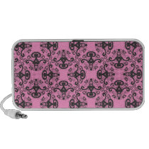Elegant Goddess Damask Pattern Doodle Speaker speakers