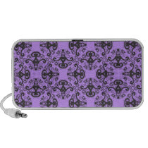 Elegant Goddess Damask Pattern Doodle Speaker speakers