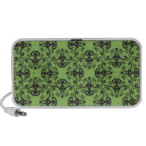 Elegant Goddess Damask Pattern Doodle Speaker speakers