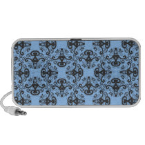 Elegant Goddess Damask Pattern Doodle Speaker speakers