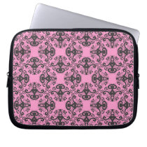 Elegant Goddess Damask Pattern Laptop sleeve laptop sleeves