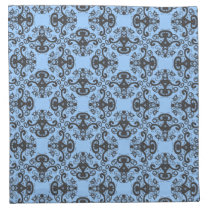 Elegant Goddess Damask  Pattern Napkins - Blue napkins