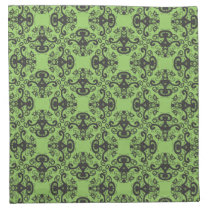 Elegant Goddess Damask  Pattern Napkins - green napkins