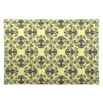 Elegant Goddess Damask Pattern Placemat - cream placemats