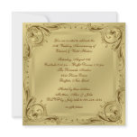 Elegant Gold 50th Wedding Anniversary Party Personalized Announcements
