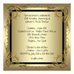 Elegant Gold 50th Wedding Anniversary Party Custom Announcement
