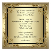 Elegant Gold 50th Wedding Anniversary Party invitations