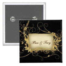 Elegant gold and black swirl design - customize it button