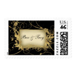 Elegant gold and black swirl design - customize it stamps