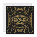 Elegant Gold and Black Wedding Invitation