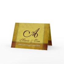 Elegant gold and brown monogram cards by aslentz Elegant gold and brown monogram cards