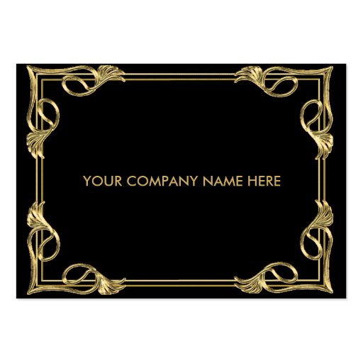Elegant gold black business card (front side)
