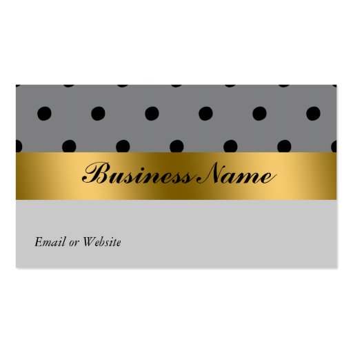 Elegant Gold Black Business Card (back side)