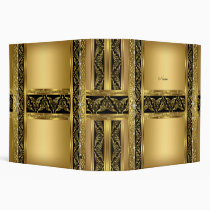 Elegant Gold Black Diamond Binder binders