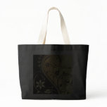 Elegant Gold & Black  Flower Scroll Mom Bag