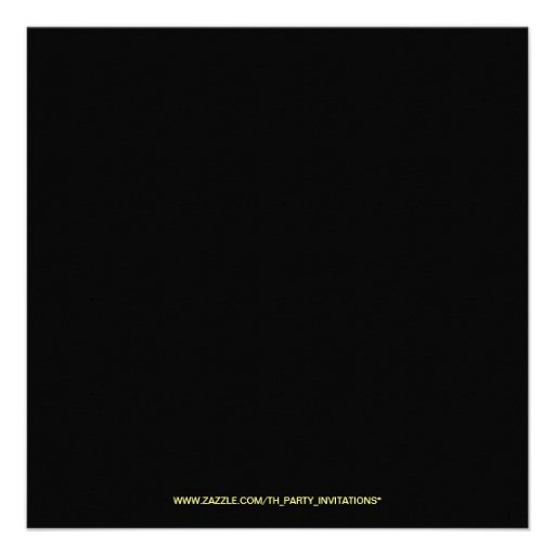 Elegant Gold Black Ladies 50th Birthday Invitation