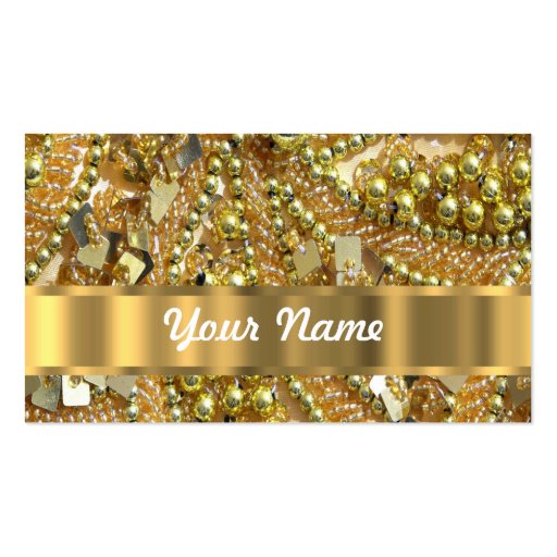 Elegant gold bling business card templates (front side)