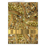 Elegant gold bling greeting cards