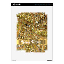 Elegant gold bling iPad 3 decal