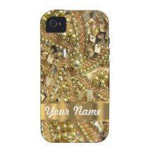 Elegant gold bling iPhone 4 cases