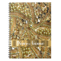 Elegant gold bling note books