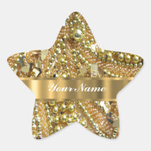Elegant gold bling sticker