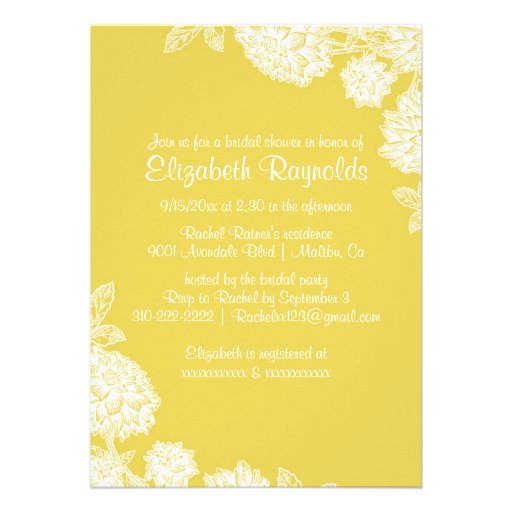 Elegant Gold Bridal Shower Invitations